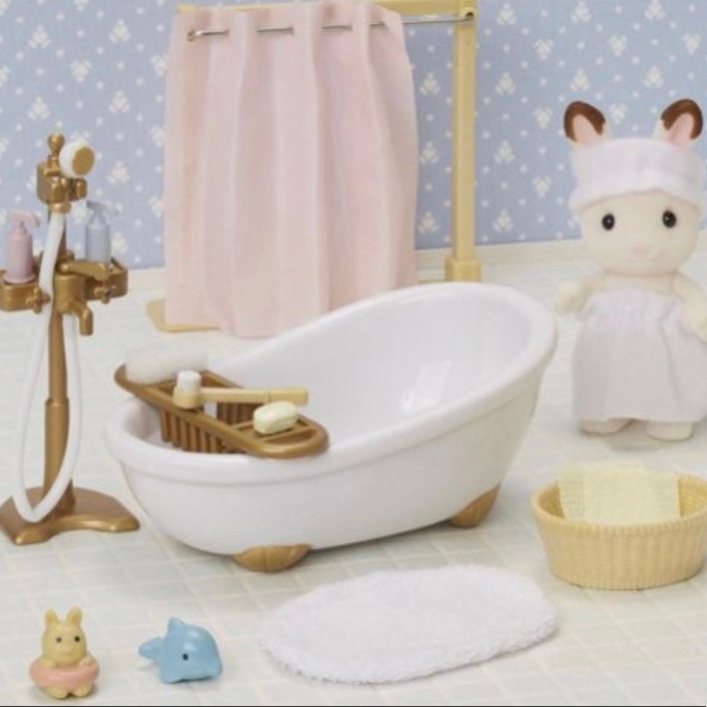 Calico Critters / Sylvanian Families Bath & Shower Set